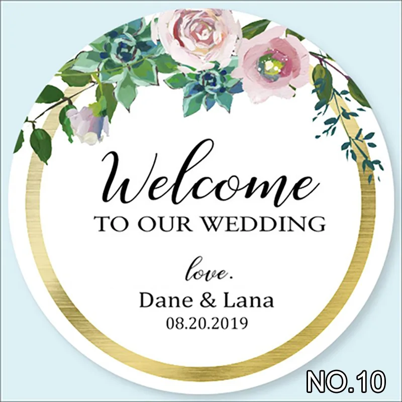 100 шт 3 см оригинальная наклейка и индивидуальный логотип/Свадебный стикер