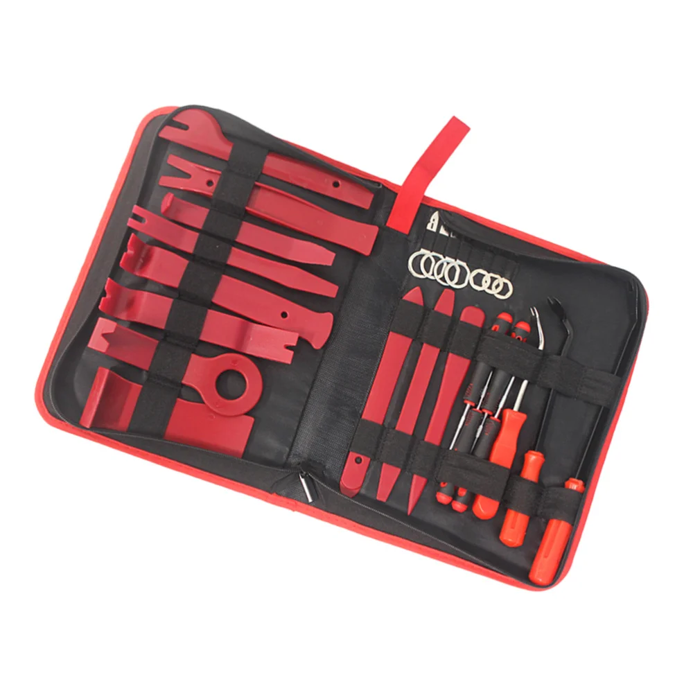 

25PC Professional Car Interior Vehicular Audio System Disassembling Tool (Red)