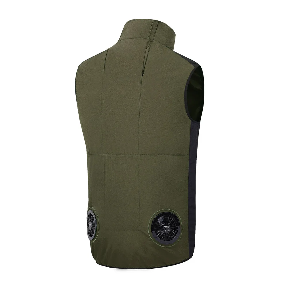 

PARATAGO Summer Cooling Fan Vests Men Women USB Smart Sun Protection Air-conditioning Waistcoat Breathable Cool Clothing PC112