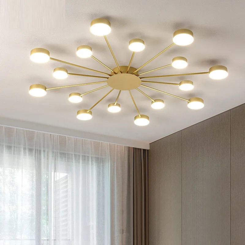 

nordic luminaria led lamparas de techo chandelier ceiling Living Room AC85-265V home decoration ceiling light fans