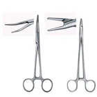 1pc Stainless Steel Needle Holder Forceps Surgical Forceps Surgical Tool kit Hemostatic Clamp Forceps Pliers StraightElbow Tips
