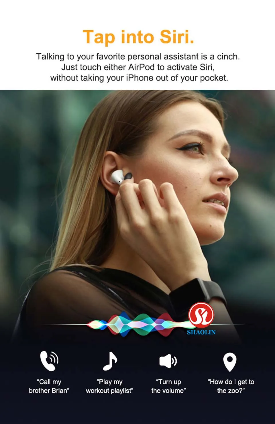 Беспроводные Bluetooth наушники, стерео наушники-вкладыши, гарнитура с зарядным устройством, микрофон для всех смартфонов, для iphone, Android, Pods