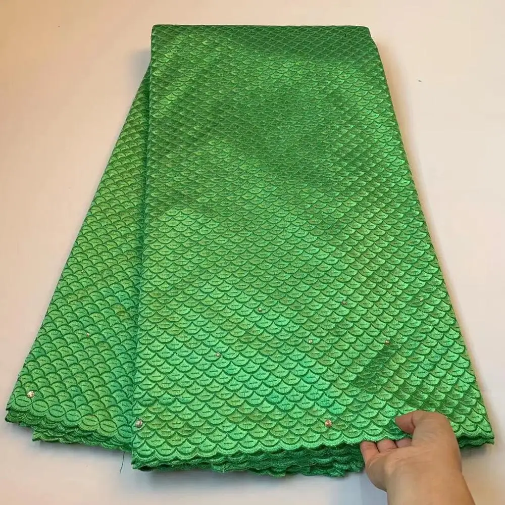

High Quality African Cotton Lace Fabric Swiss Voile lace In Switzerland Nigerian Cotton Lace For Wedding 5yard SK642