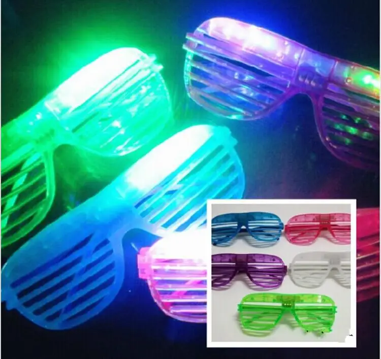 

LED Shutters Glasses Glasses Light Up Rave Toys For Halloween Masquerade Mask Dress Up Christmas Party Decoration Supplies