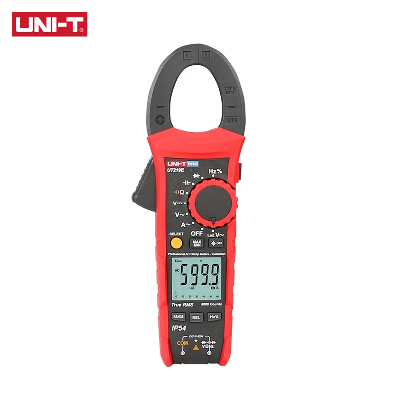 UT219E UNI-T Профессиональные Цифровые токоизмерительные клещи 1000V AC DC UT219 серии True RMS Авто Мощность 3х фазный двигатель последовательности Тесты пусковой - Цвет: UT219E