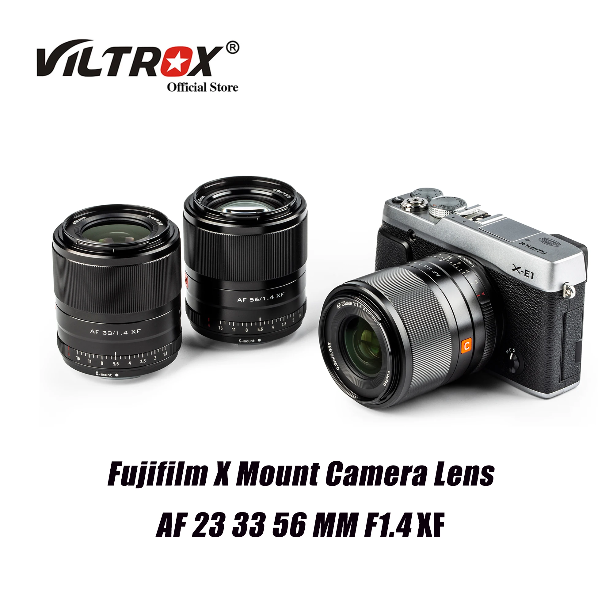 Купи Viltrox 23mm 33mm 56mm F1.4 XF Lens Auto Focus Large Aperture Portrait Lenses for Fujifilm Fuji X Mount Camera Lens X-T4 X-T30 за 16,740 рублей в магазине AliExpress