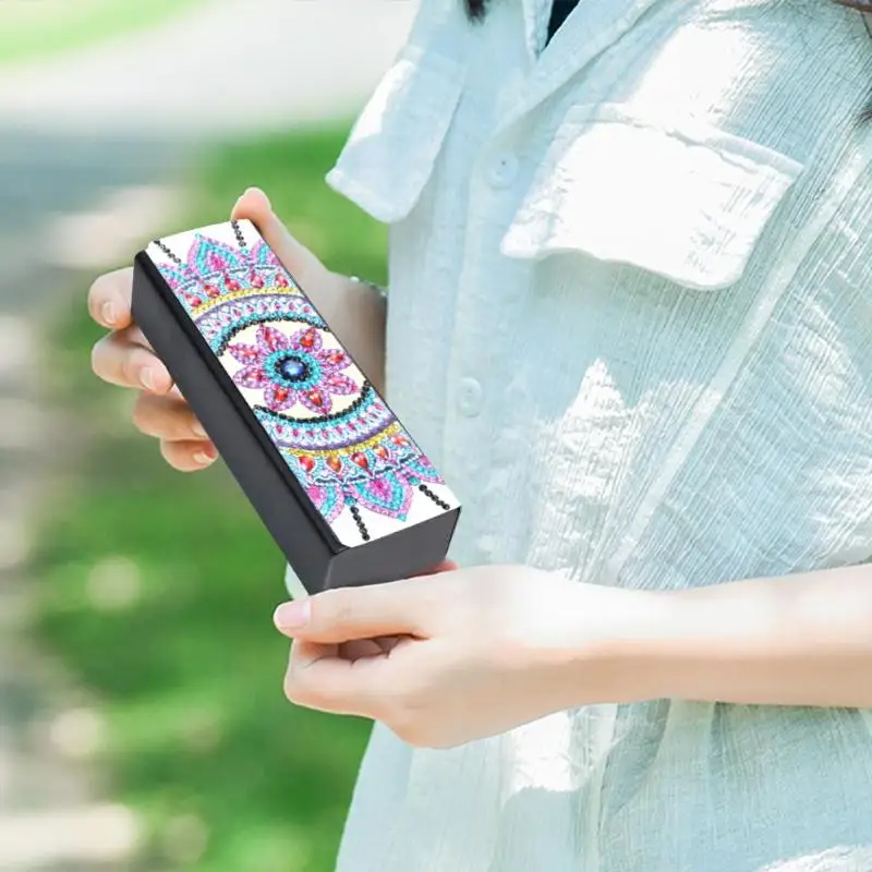 Сделай сам алмазная роспись кожаные очки для глаз креативный