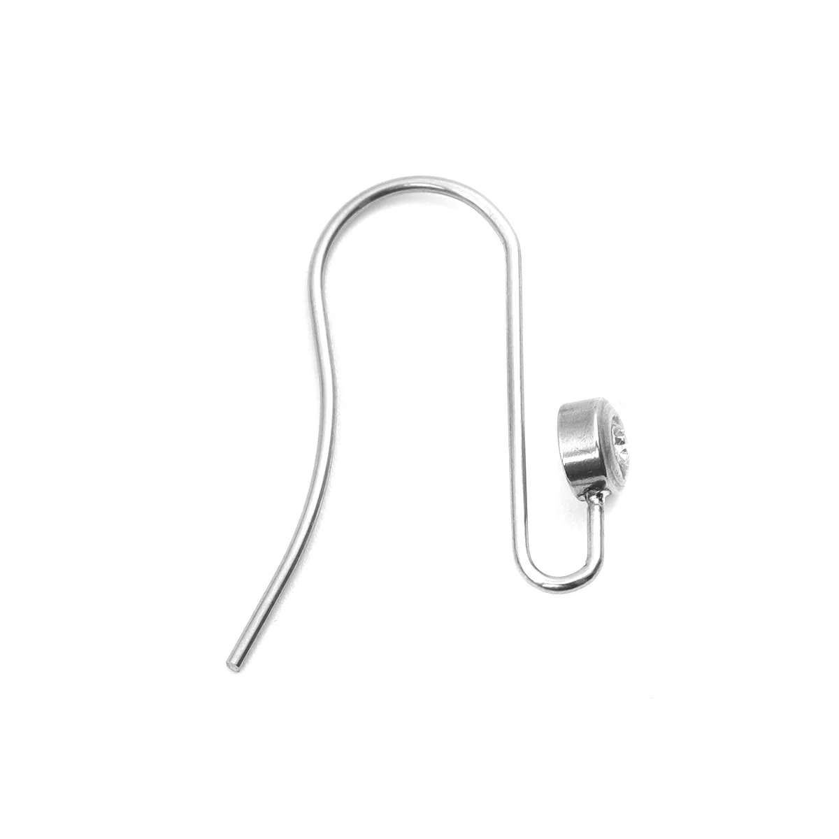 304 Stainless Steel Ear Wire Hooks Earring Findings n-shape Silver Color 19mm x 16mm Post/ Size: (21 gauge) 10 PCs | Украшения и