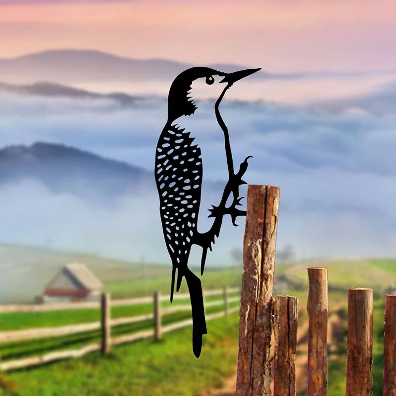 Новая мода металлическое дерево двор Искусство Дерево Птица Животное Сад