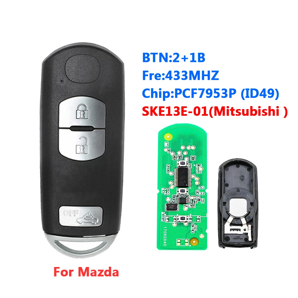 

XNRKEY SKE13E-02 2 + 1B 7953P/ID49 для Mazda CX3/5