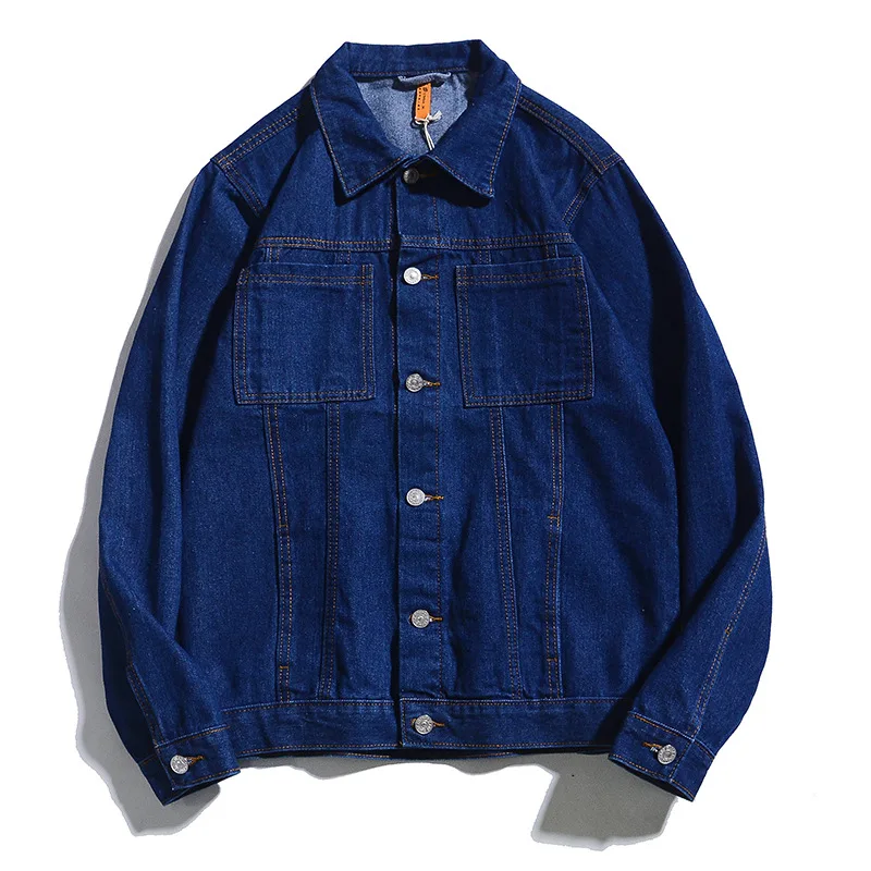 Новая весенняя Мужская джинсовая куртка в стиле хип-хоп теплая мотоциклетная