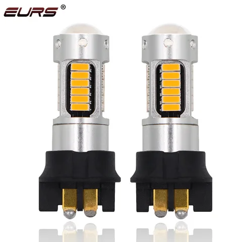 1 шт. Canbus PW24W PWY24W светодиодные лампы указателя поворота дневные ходовые огни 4014 30smd DRL противотуманные фары янтарный желтый белый красный 12 В