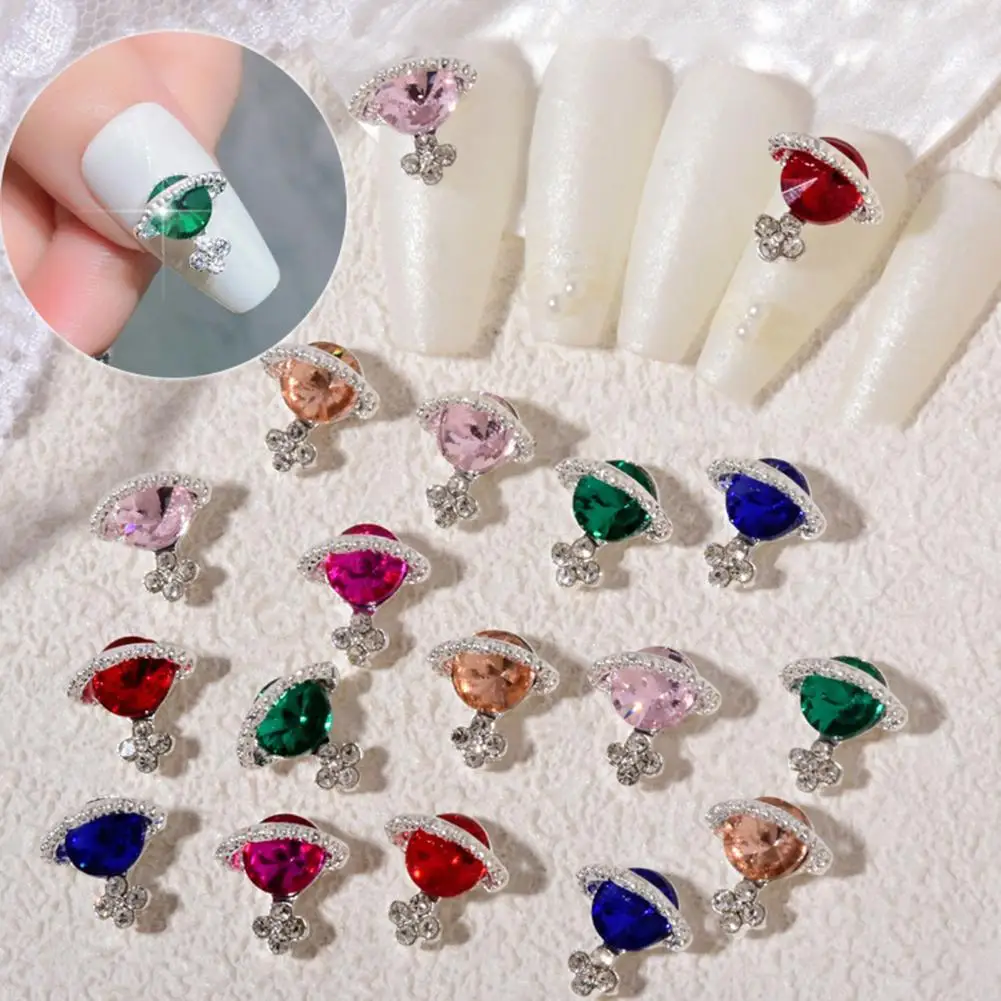 

5Pcs/Set Nail Ornament Shiny 3D Effect Mini Glitter Luxury Nail DIY Colorful Planet Ornament for Female