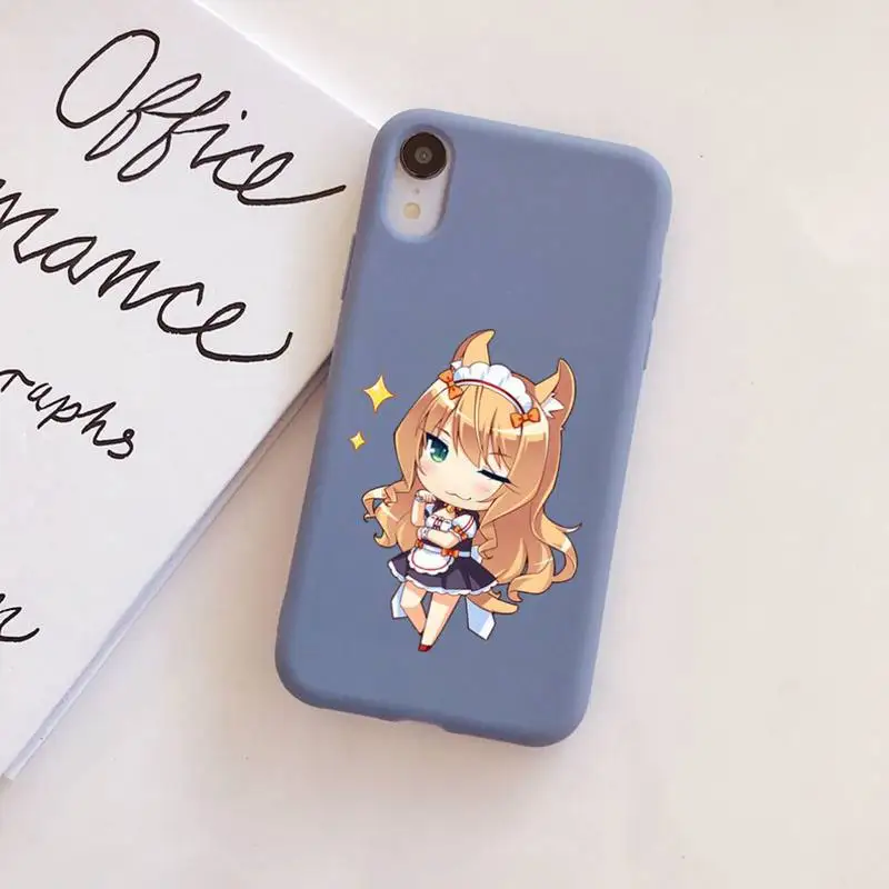 

Yinuoda NEKOPARA Phone Case Soft Solid Color for iPhone 11 12 13 mini pro XS MAX 8 7 6 6S Plus X XR