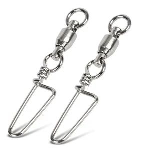 5 шт., медные шарикоподшипники из нержавеющей стали, рыболовные Вертлюги, защелкивающиеся разных размеров, морские Вертлюги, защелки, коннектор 4004