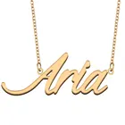 Ожерелье с именем Aria для женщин, ювелирные изделия из нержавеющей стали с покрытием из 18-каратного золота, женский подарок для матери или девушки