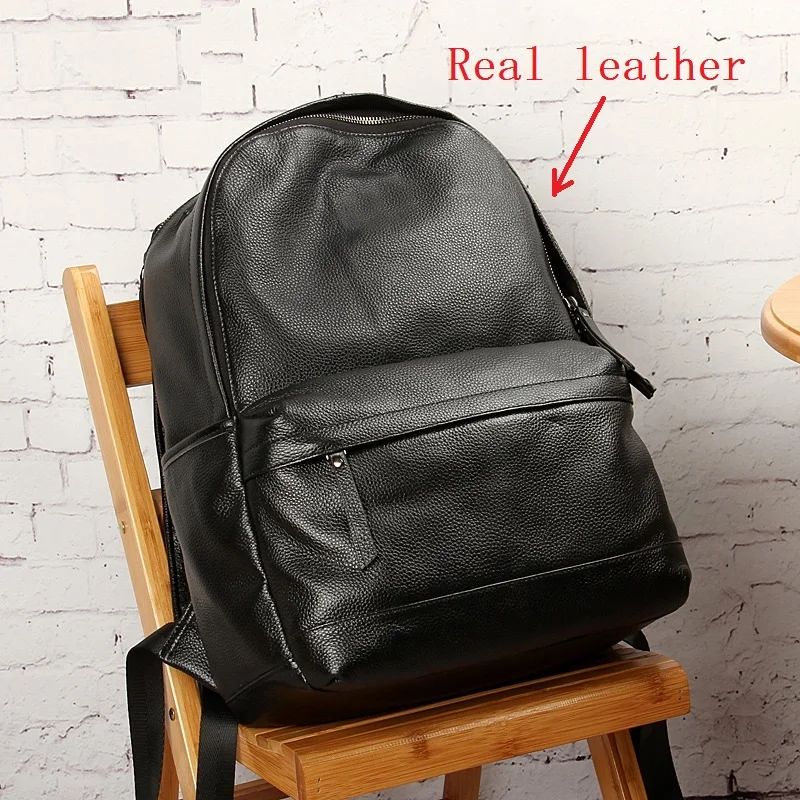 Новинка 2021 мужской рюкзак из натуральной воловьей кожи 100% модный вместительный