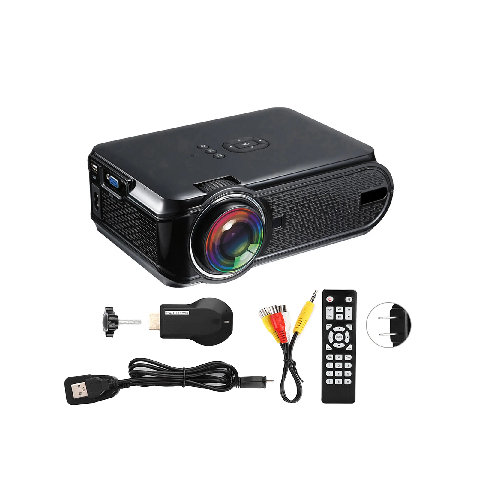 Full HD 1080P беспроводной проектор с Wi Fi высокой четкости USB SD HDMI совместимый VGA AV TV 3 5
