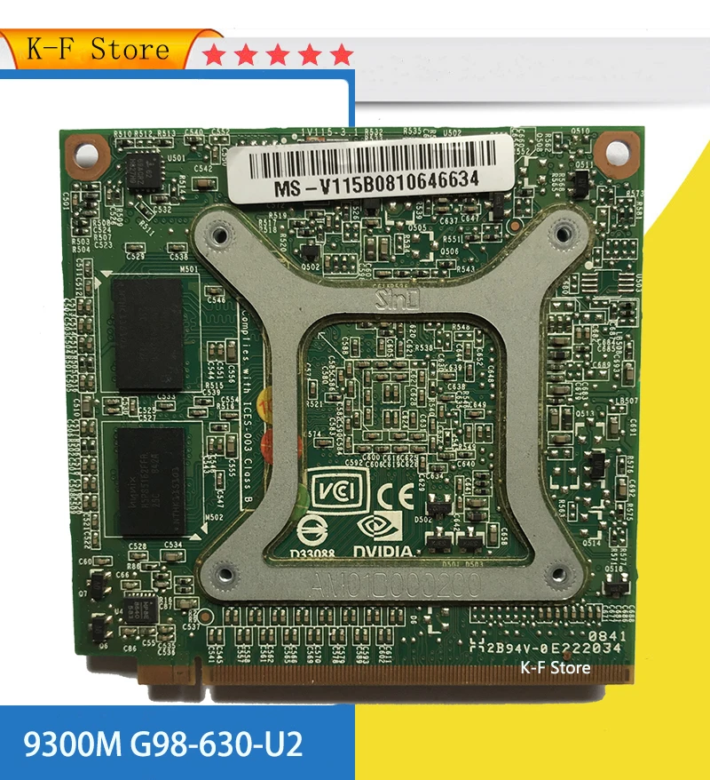Графическая видеокарта для ноутбука Ace r Aspire 5520G 4630G 6930G 7720G 7730G NVIDIA GeForce 9300M GS 256MB