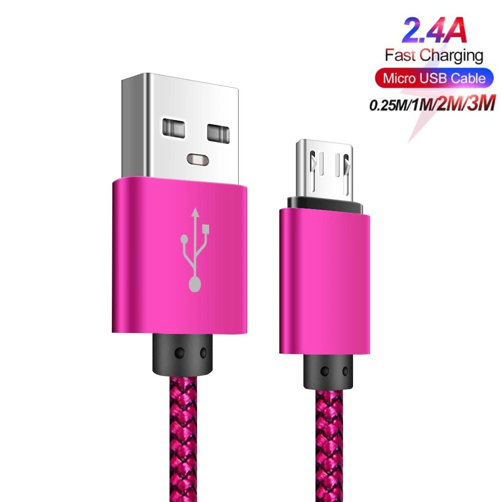 2m 3M USB кабель с Micro Проводное зарядное устройство для Honor 8X 8C 6A Redmi 5 6 7A vivo Z5x Z3x X23 Y83