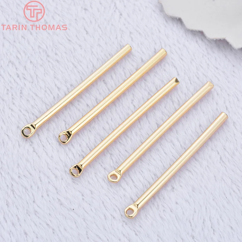 Круглые латунные стержни для ювелирных изделий сделай сам 10 шт. 40x2 мм 24 карата |