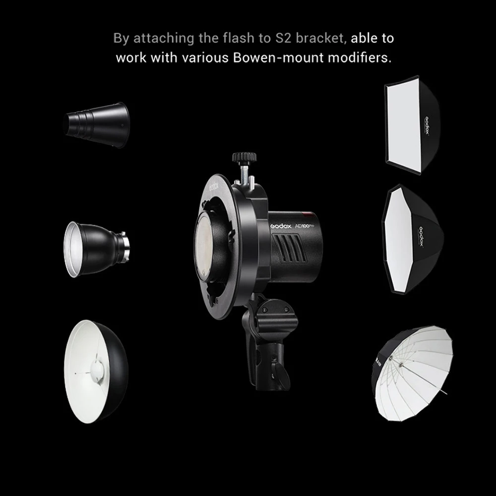 Godox AD100Pro 2 4G 100Ws TTL Карманный Speedlite 1/8000 HSS 2500 мАч Уличная вспышка AD100 Pro для Sony Nikon Canon