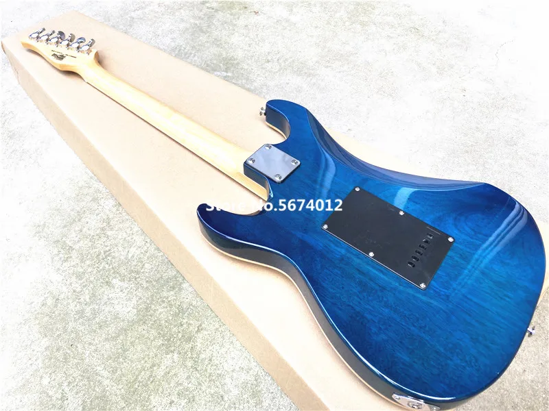 Электрическая гитара с принтом голубого тигра небольшой двойной мост-качалка