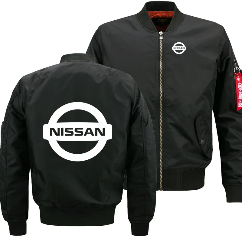 

Mens Flying jacket Wintter Warm Slim Fiy Pilot jacket men Nissan Car Logo Print Sweatshirt HipHop Harajuku Mens jacket