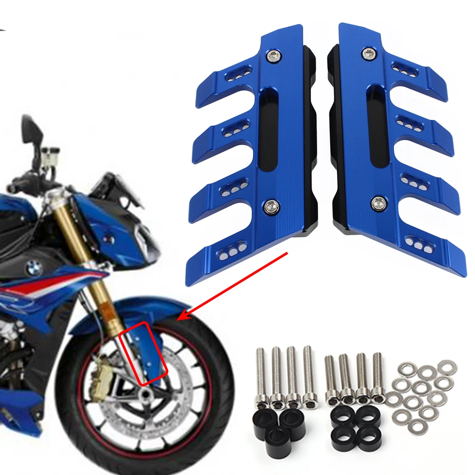 

Motorcycle Front Fender Side Protection Guard Mudguard Sliders For BMW S1000R S1000 R Accessories Universal