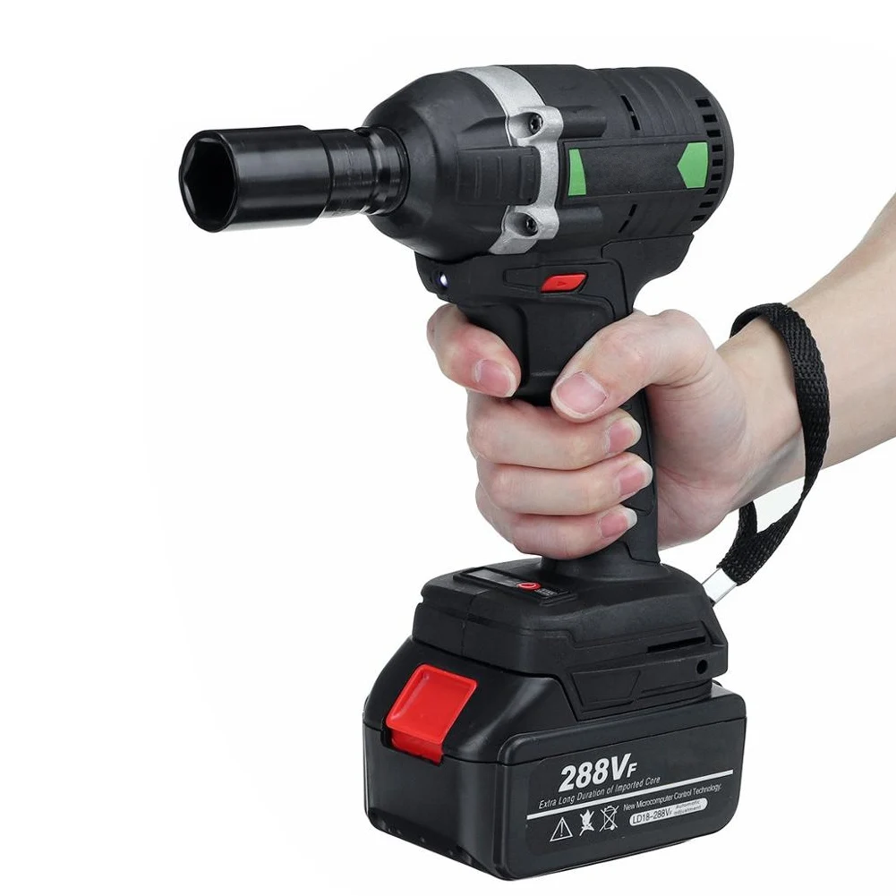 

288VF Cordless Electric Drill Screwdriver Brushless Impact Brush Li-Ion Battery Tools Car Repair Tools