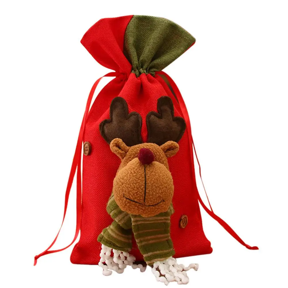 Новая Подарочная сумка Санта-Клауса Рождественское украшение Рождественская