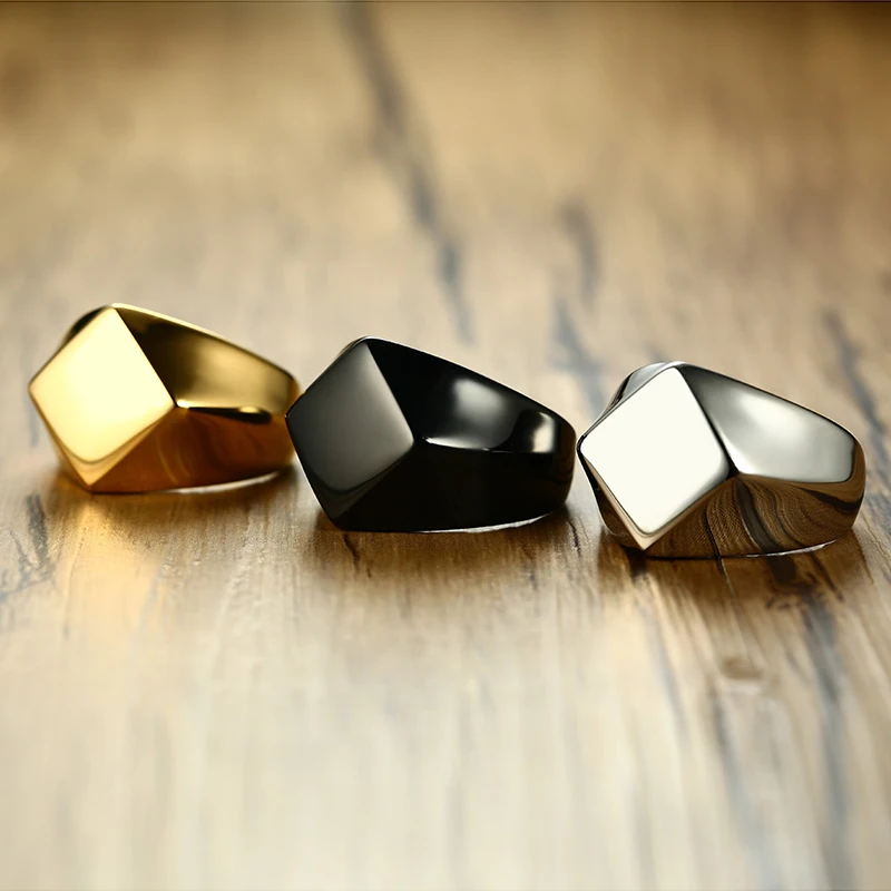 Мужская прямоугольная вывеска с плоским верхом кольцо для мужчин ювелирные