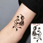 Водостойкая Временная тату-наклейка леопардовая Женская Ушная угловая элемент маленький размер боди-арт флэш-тату искусственная тату для женщин