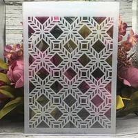 a4 29cm geometry square texture diy layering stencils wall painting scrapbook coloring embossing album decorative template