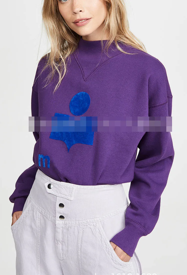 purple Одноцветная осенне-зимняя свободная Толстая трикотажная толстовка, Женский пуловер с капюшоном, топы, женские толстовки, повседневная женская одежда - Цвет: purple