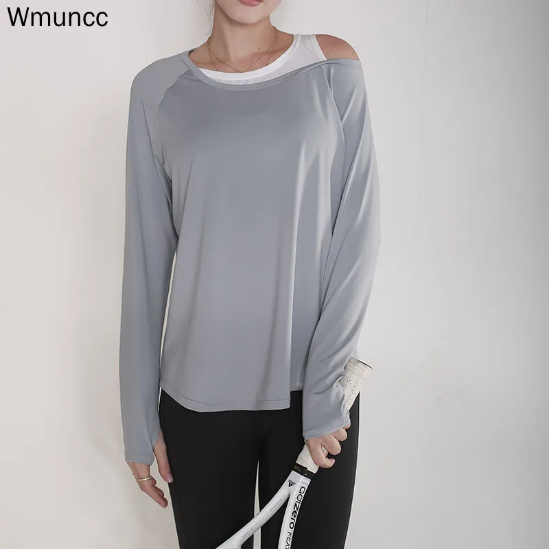 Wmuncc топы для занятий йогой в тренажерном зале Женская Спортивная толстовка с