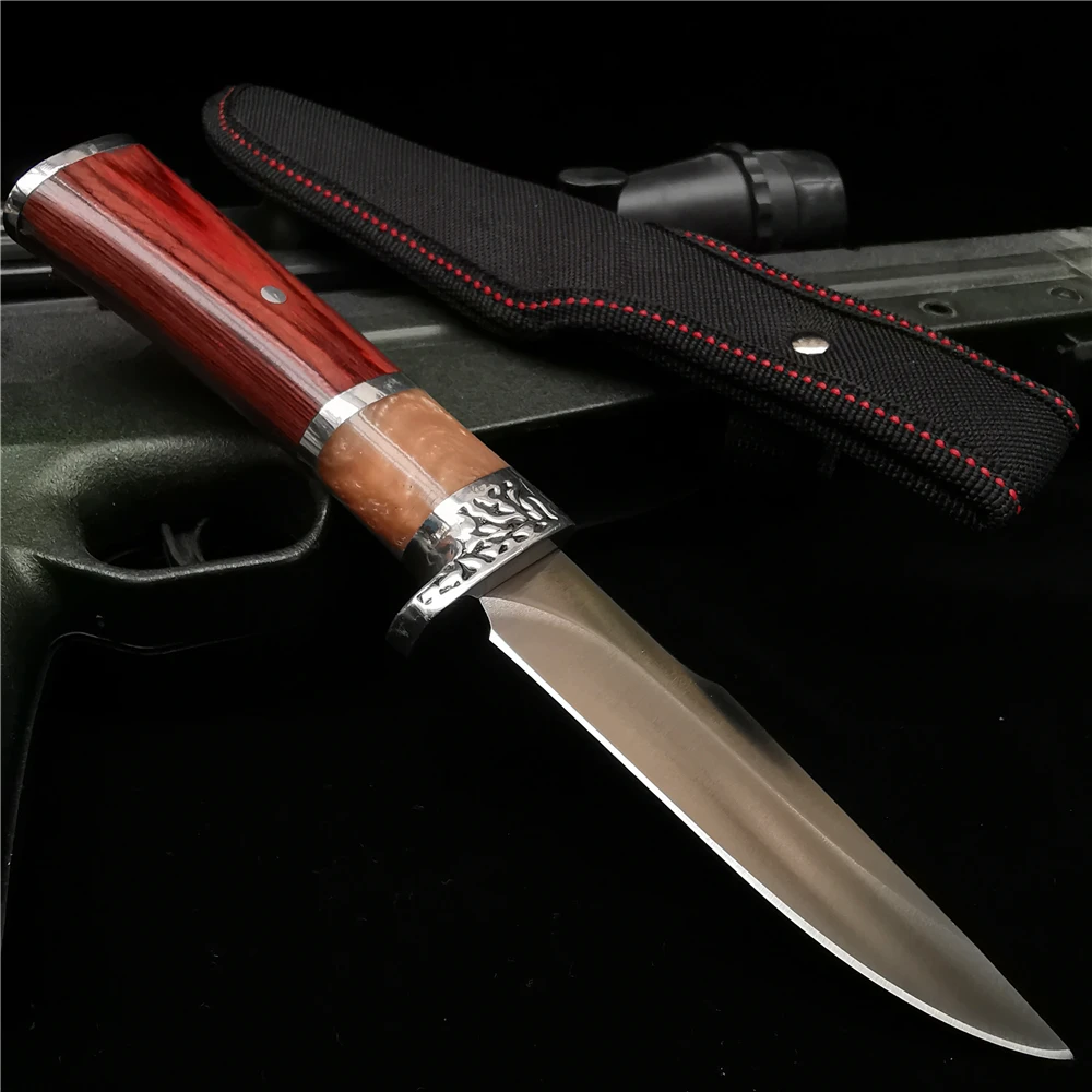 Охотничий нож высокого качества уличный портативный острый прямой из
