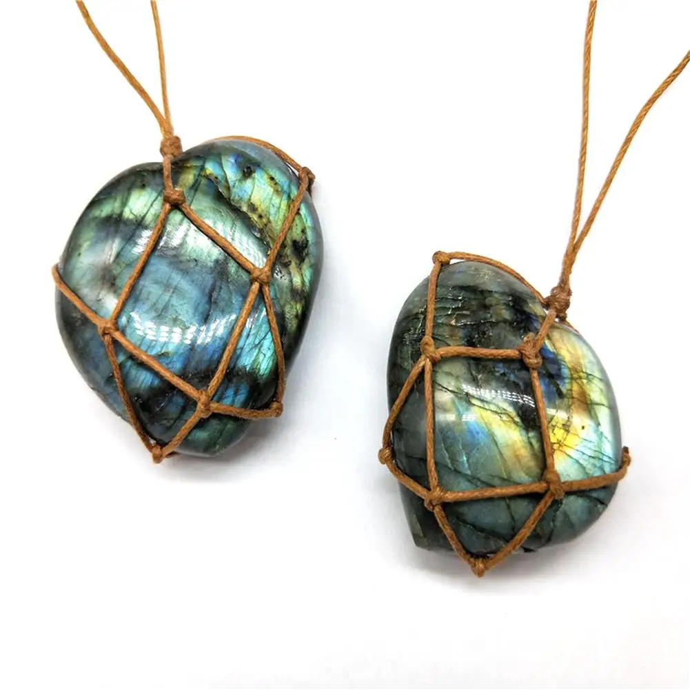 1 шт в форме сердца лабрадорит ожерелье из природного камня кулон с запахом