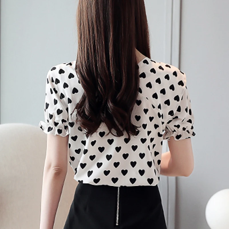 женские топы шифоновая блузка с бантом и вырезом Blusa новая корейская мода 2019