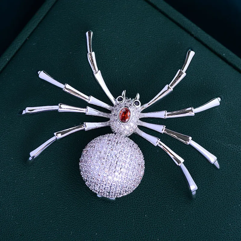 

Броши пауки мужские с кристаллами, модные ювелирные украшения в стиле панк для костюма, пальто, пин, аксессуары для одежды, рождественские у...