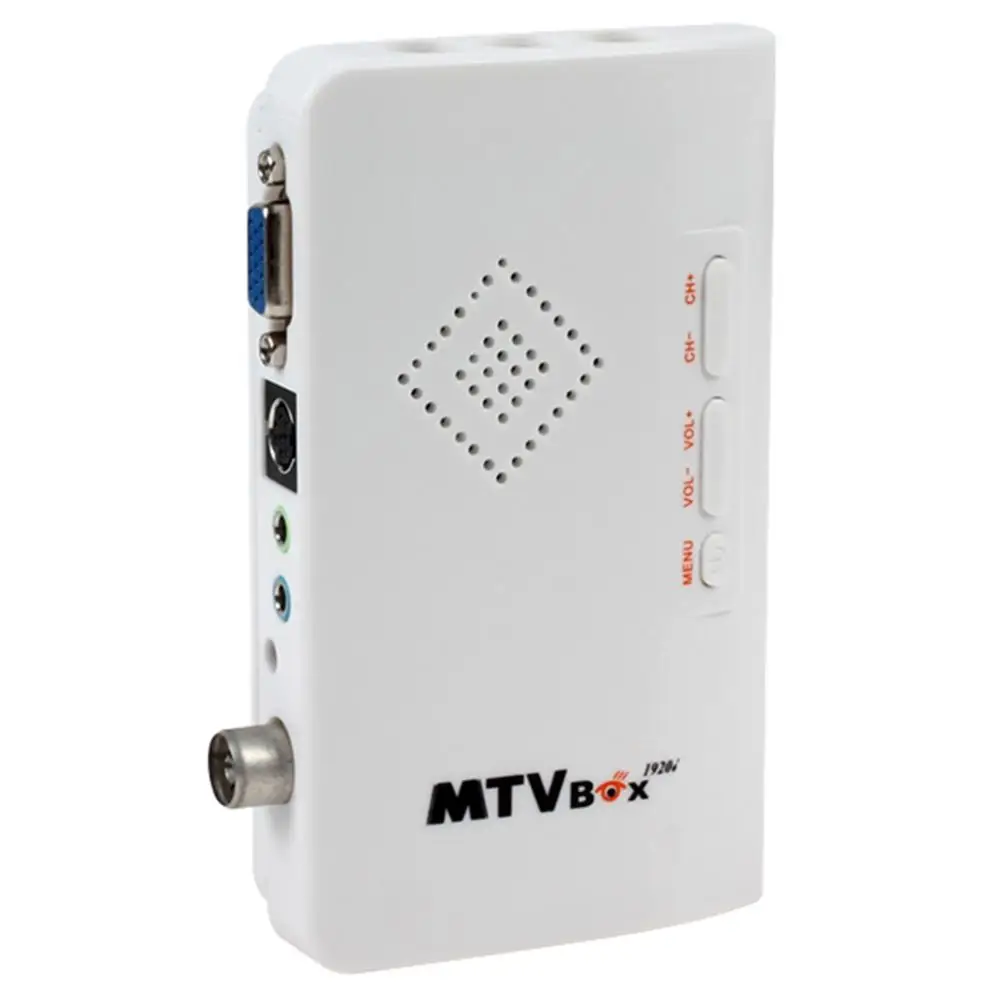 Внешний HD tv BOX цифровой компьютер программа приемник тюнер с динамиком поддержка CRT/lcd монитор