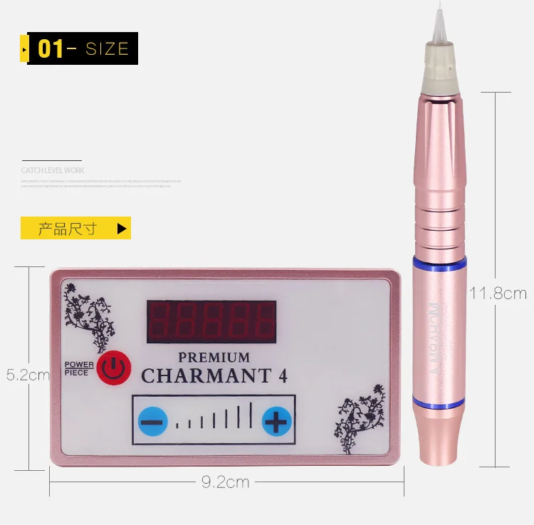 Charmandt 4 профессиональная Перманентная тату машинка для макияжа комплект для бровей татуировки губ подводка для глаз Microblading mts ручка с картриджами