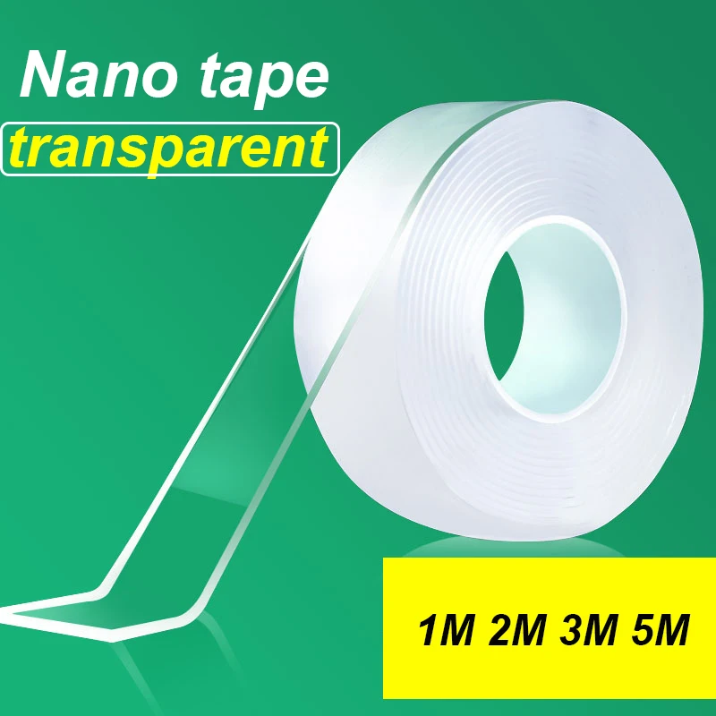 

Transparent Double Sided Nano Tape Monster Tape Waterproof Wall Stickers Reusable Heat Resistant Bathroom Home Decoration Tapes
