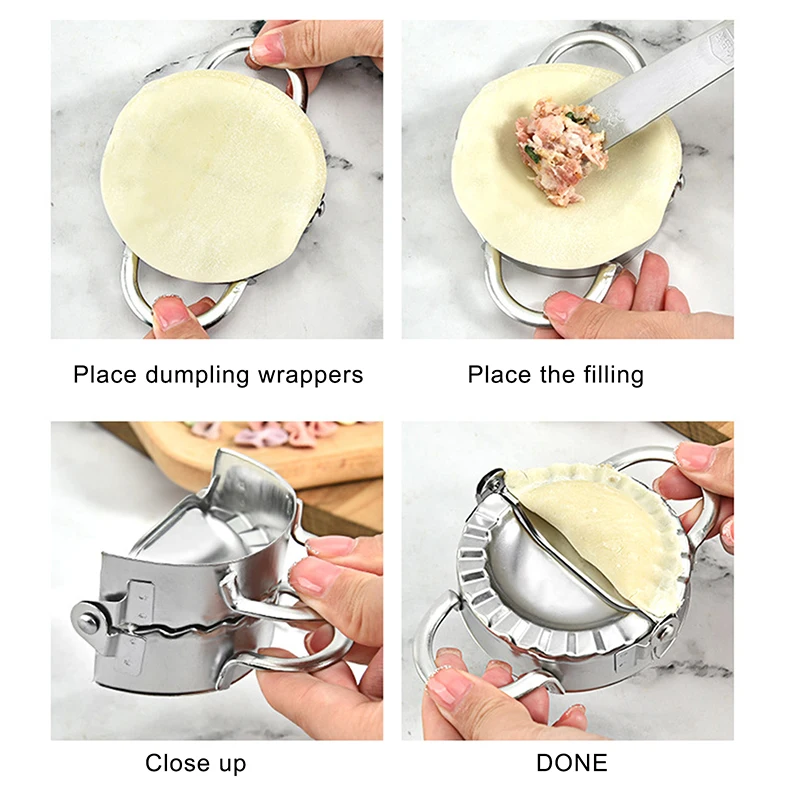 

Stainless Steel DIY Dumpling Mold Dumpling Wrapper Cutter Making Machine Cooking Pastry Tool Kitchen Tools Dumpling Maker Device