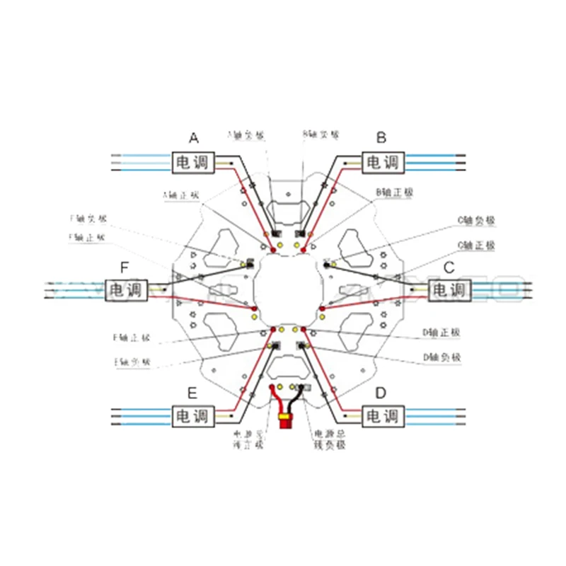 ТАРО 680Pro складной Hexacopter центр плиты комплект TL68P01 центральный и проводки PCB
