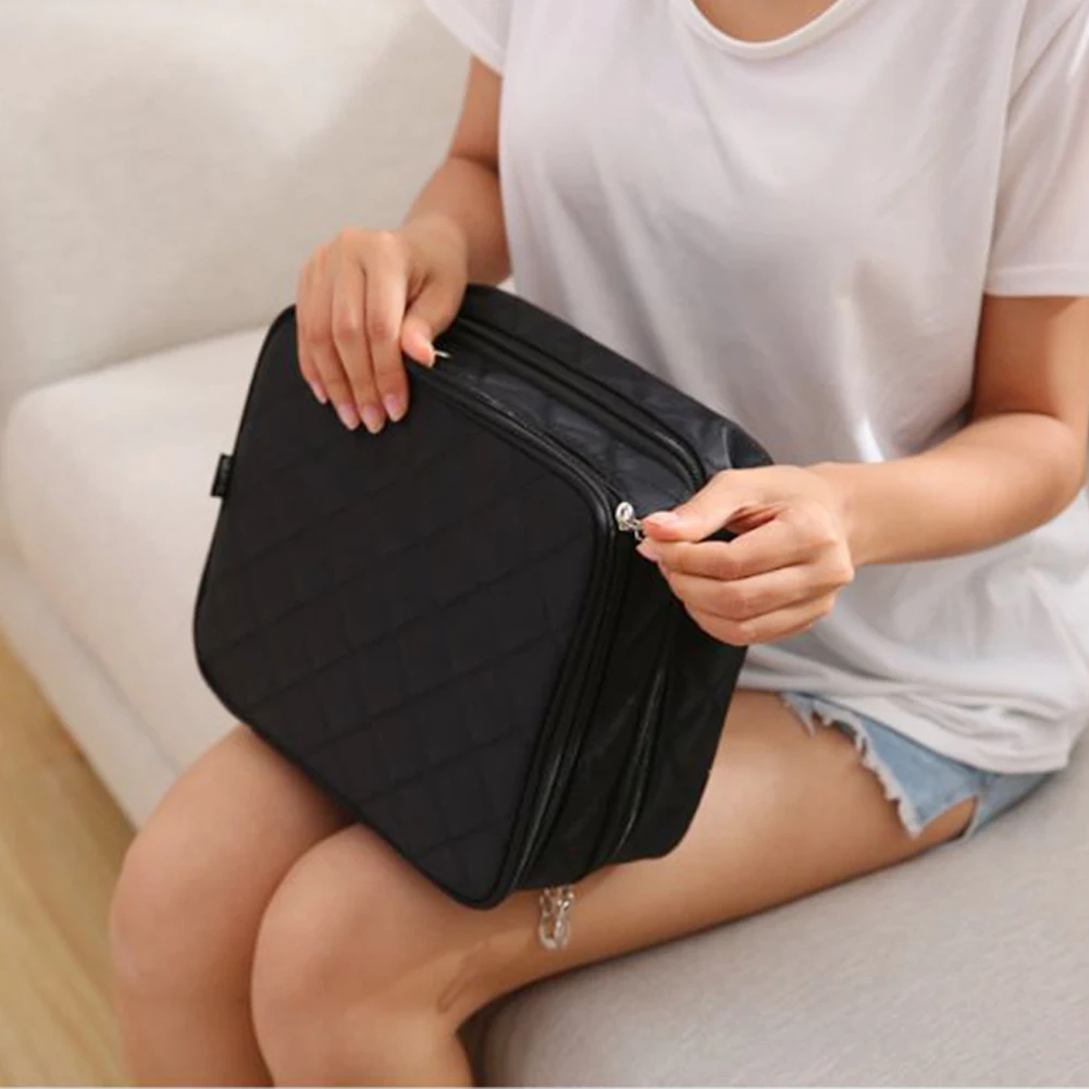 Дорожная двухслойная сумка Органайзер на молнии водонепроницаемый нейлоновый