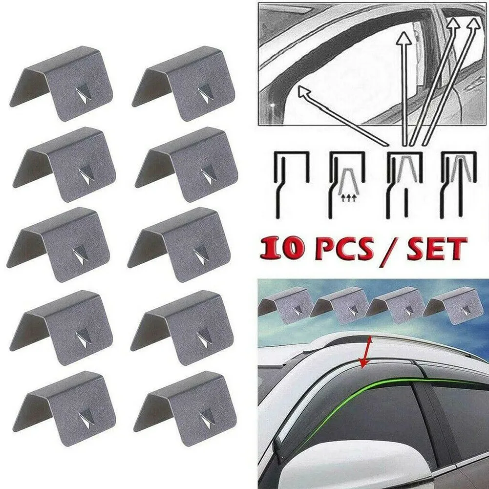 

10Pcs SNED Clip Channel Deflector For Heko G3 Clip Metal Rain Stainless Steel