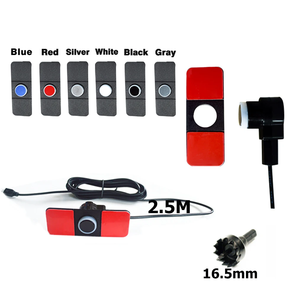 Комплект парковочного датчика 4 плоских звуковой сигнал/светодиодный/ЖК дисплей