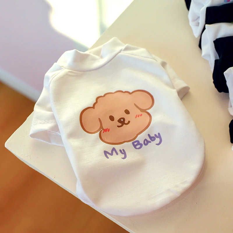 

Футболка для собак, одежда для кошек и щенков, костюм для йоркширского померанского шиха, тцу, мальтского бишона, пуделя, шнауцера, костюм, фу...