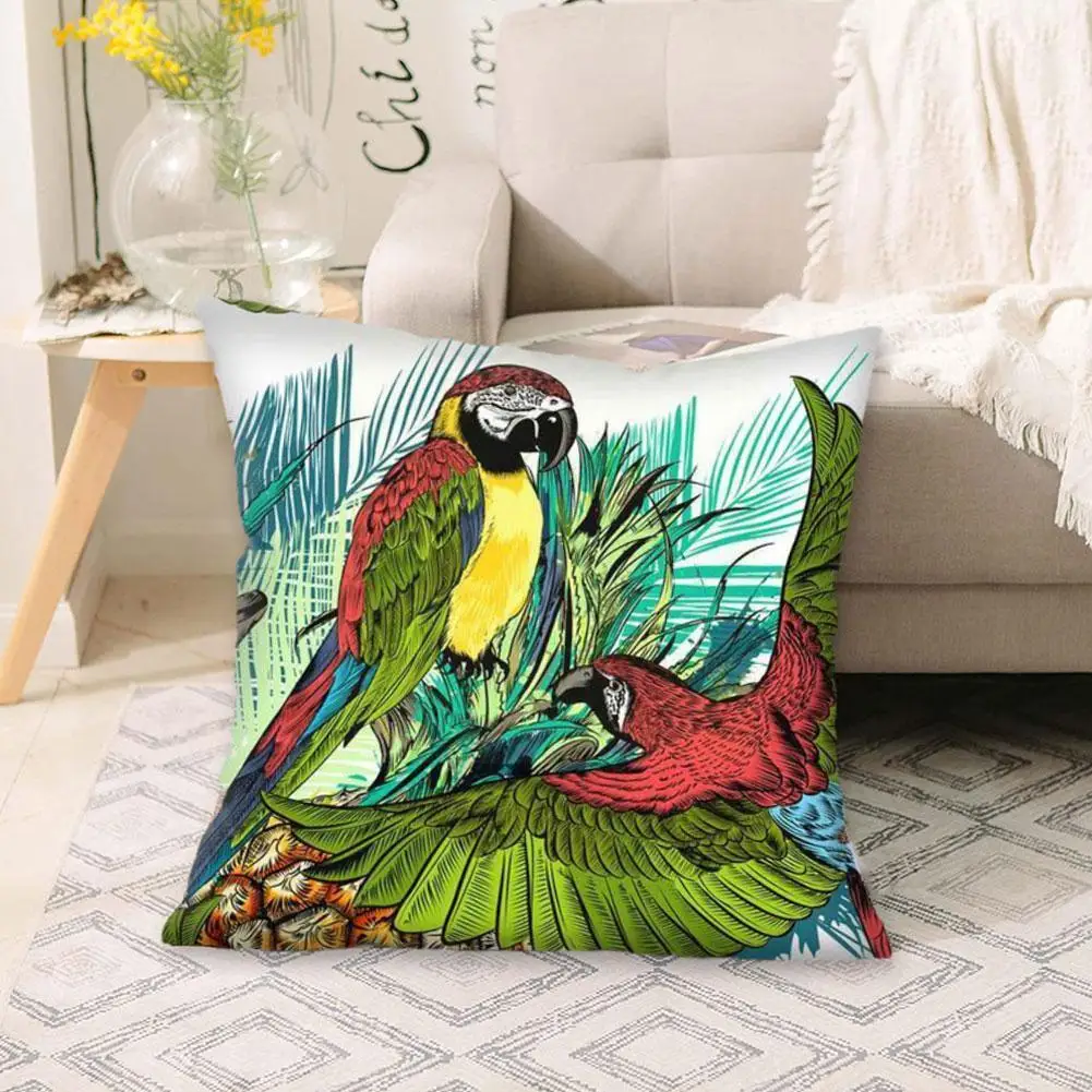 

45*45cm Single-sided Peach Skin Floral Cushion Cover Decoration Cushion Sofa Home Pillowcase Cover P8Z3